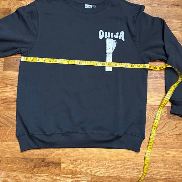 Ouija Women’s Medium Charcoal Gray Long Sleeve Crewneck Sweatshirt Cozy Goth New - Picture 2 of 7